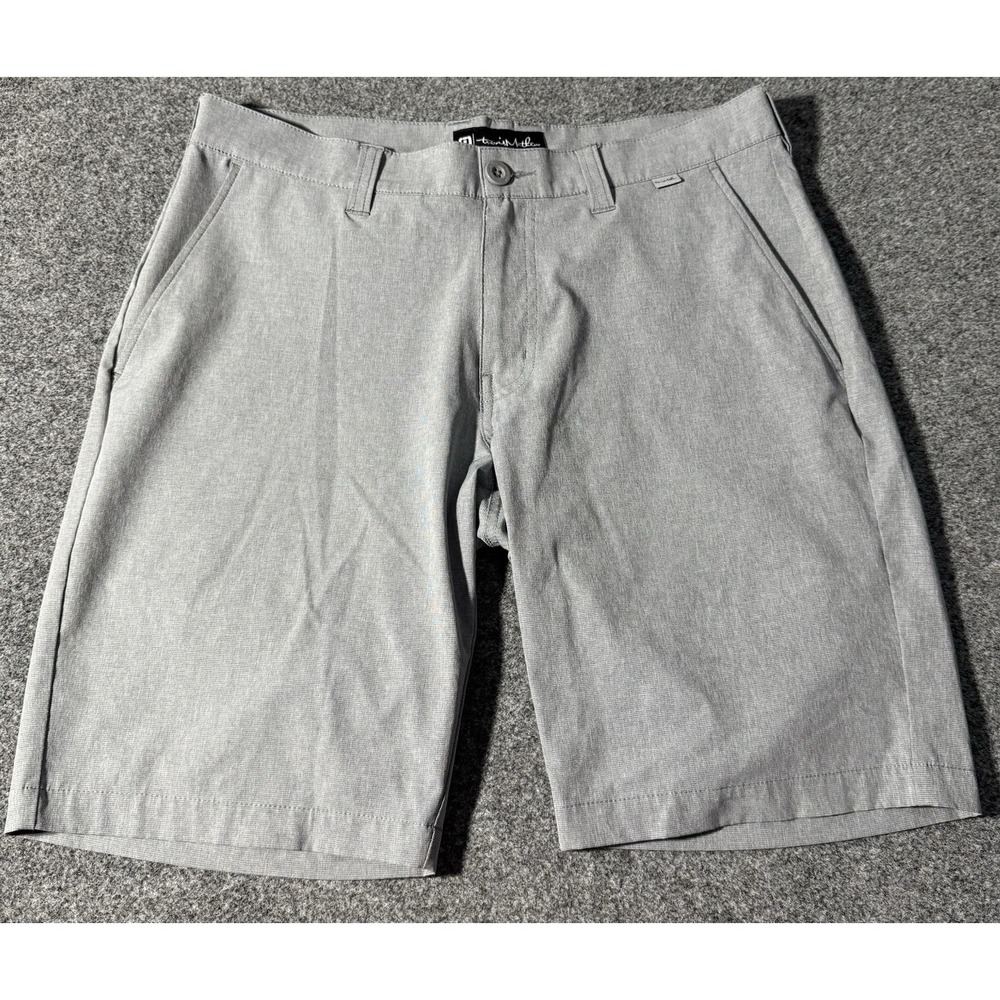 Travis Mathew Shorts Men 32 Gray Golf Performance Stretch Pockets RN 123280‎